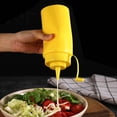 thumbnail image 5 of 3 Pack Yellow Plastic Squeeze Bottles 12 oz Condiment Squeeze Bottles Multipurpose Squirt Bottle for Ketchup Oil Jam BBQ Sauce Dressing Grilling Crafts Syrup Dispensers, 5 of 6