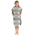 thumbnail image 6 of Arcturus Surf Poncho | Hooded Changing Towel & Cover-Up | 100% Cotton Velour | 2-in-1 Design Converts Your Poncho to a Beach Towel (Blackies, Kids), 6 of 7