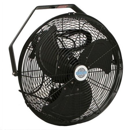 18" Indoor/Outdoor Non-Oscillating Wall Mount Fan - Black