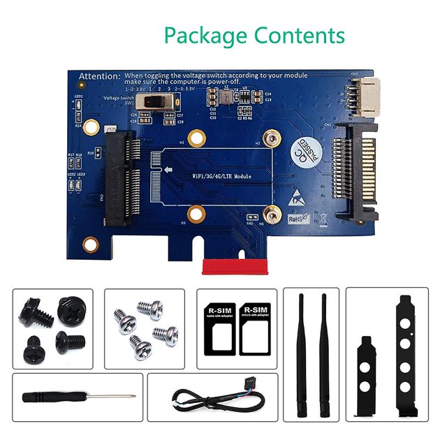 Adaptador Mini PCI-E PCI-Express a PCI-E 1X para tarjeta inalámbrica WiFi 3G/4G/LTE