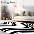thumbnail image 2 of ODIKA 3x5 Machine Washable Non-Slip Area Rug, Contemporary Abstract Chevron Ripple Wave Design Ultra Soft Rug, None, 580835, 2 of 7