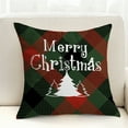 thumbnail image 5 of Bobasndm Christmas Plaid Throw Pillow Cover 18"x18" Winter Cushion Covers for Couch Sofa,Christmas Theme Series Letter Print Pillow Cover for Home Christmas Party Decoration, 5 of 9