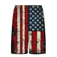 thumbnail image 4 of Axiiglly Mens Shorts 4th of July Swim Trunks Independence Day Bathing Suit Patriotic Casual Plus Size Shorts with Liner Flag Print Elastic Waist Board Shorts, 4 of 6