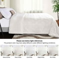 thumbnail image 4 of BNM Fleece Sherpa Reversible Lattice Blanket, Full/ Queen, White, 4 of 8