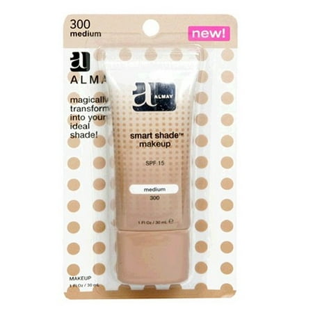 Almay Smart Shade Makeup with SPF 15, Medium 300, 1 Oz + Curad Dazzle Bandages 25 (Best Makeup With Spf)