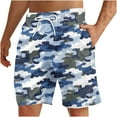 thumbnail image 3 of lcziwo Board Shorts with Pockets for Men 2025 Summer Big and Tall Beach Shorts Fashion Camo Print Drawstring Elastic Waist Swim Trunks Gifts for Mom Multicolor L, 3 of 5