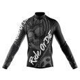 thumbnail image 3 of Maillot de ciclismo con estampado de calaveras para hombre, ropa de ciclismo de manga larga, uniforme de bicicleta de montaña, verano 2023, 3 of 5