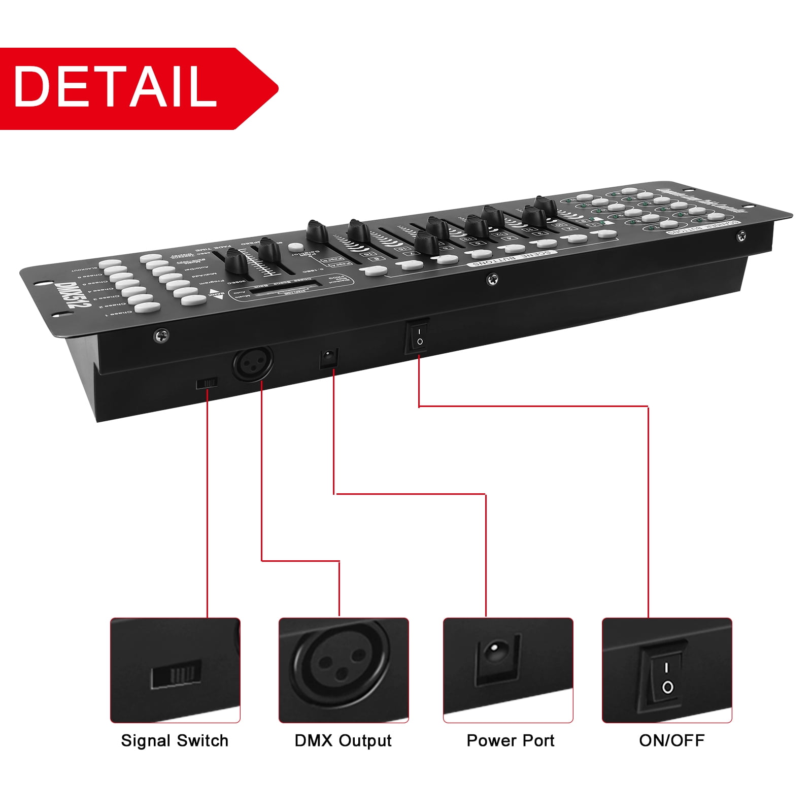 ​JAJALUYA DMX512 Controller 192CH for Stage Bar DJ Disco Lighting​