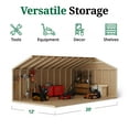 thumbnail image 6 of Little Cottage Co. 12x20 Value Gable Shed with Floor, Outdoor Wood Storage Do-It-Yourself Precut Kit, 6 of 14