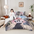 thumbnail image 4 of Manfei Anime Girl 3 Pieces Queen Comforter Set,Japanese Style Bedding Sets,Japanese Animation Bedding Comforter Set,Breathable Cartoon Room Decoration,Reversible, 4 of 8