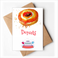 thumbnail image 1 of Watercolor Hand-painted Orange Dessert Happy Birthday Greeting Cards Envelopes Blank, 1 of 3