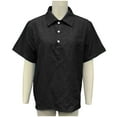 thumbnail image 3 of yillto Men Big and Tall Dressy Shirts Short Sleeve Button down Work Office Wedding Solid Color Top L-6XL, 3 of 4
