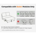 thumbnail image 3 of CHIC HOUSE Middle Module for Modular Sectional Sofa Corduroy Double Seater with Pull Out Bed,Gray, 3 of 7