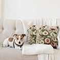 thumbnail image 4 of Ambesonne Floral Eucalyptus Throw Pillow Cover 2 Pack, Blushing Blooms, 16", Blush Forest Green Pink, 4 of 7