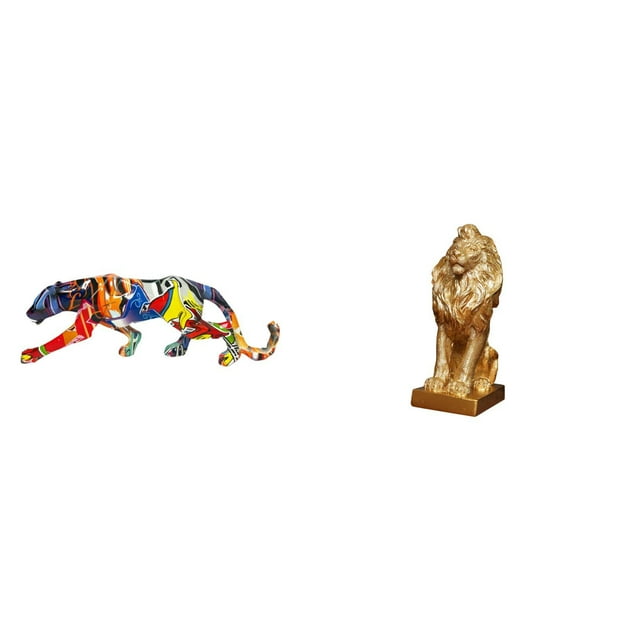 Estatua De León, Escultura De Animal, Figura Decorativa, Adorno Para Estantería, Interior, Hogar, Colección, Arte De Mesa, Decoración Para Oficina, Regalo De Cumpleaños