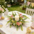 thumbnail image 1 of Dvkptbk Easter Candle Rings Holder Wreaths Spring Pastel Eggs Flowers Candle Holder Rings for Spring Easter Rustic Table Centerpiece Decor, 1 of 6