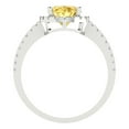 thumbnail image 4 of Clara Pucci 14K White Gold 2.27ct Citrine Halo Ring for Women, 4 of 7
