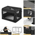 thumbnail image 6 of Veehoo Folding Soft Dog Crate, 3-Door Pet Kennel, 600D Cationic Oxford Fabric, 40", Black, 6 of 9