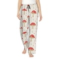 thumbnail image 1 of Bingfone Pyjama Plat Motif Champignons pour Femmes, Pantalon de Pyjama avec Poches-TG, 1 of 6