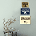 thumbnail image 2 of Signs ByLITA Classic Framed Comply With All Recycling Regulations Sign (Brushed Silver) - Small, 2 of 8