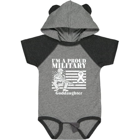 

Inktastic Proud Military Goddaughter Red Friday Gift Baby Girl Bodysuit