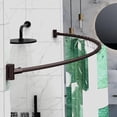 thumbnail image 7 of Curved Shower Curtain Rod For Bathroom 38-72 Inches, Adjustable Length, Curved Shower Rod, Metal Rods&Brackets, Round Shower Curtain Rods, Rotate Bracket For Large Shower Space, Need Drilling, Bronze, 7 of 7