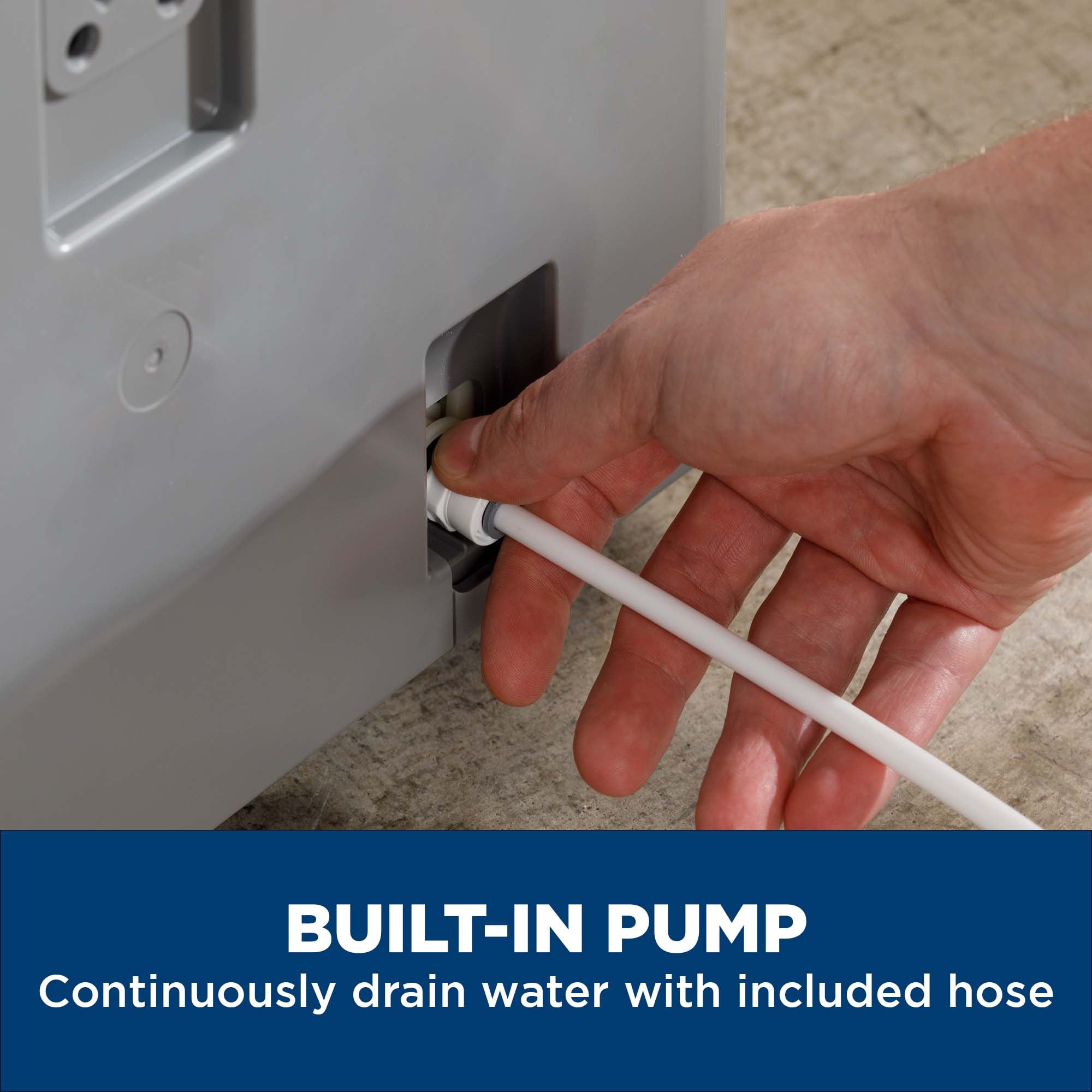 GE® 50 Pint Smart Portable Dehumidifier with Smart Dry for Wet Spaces