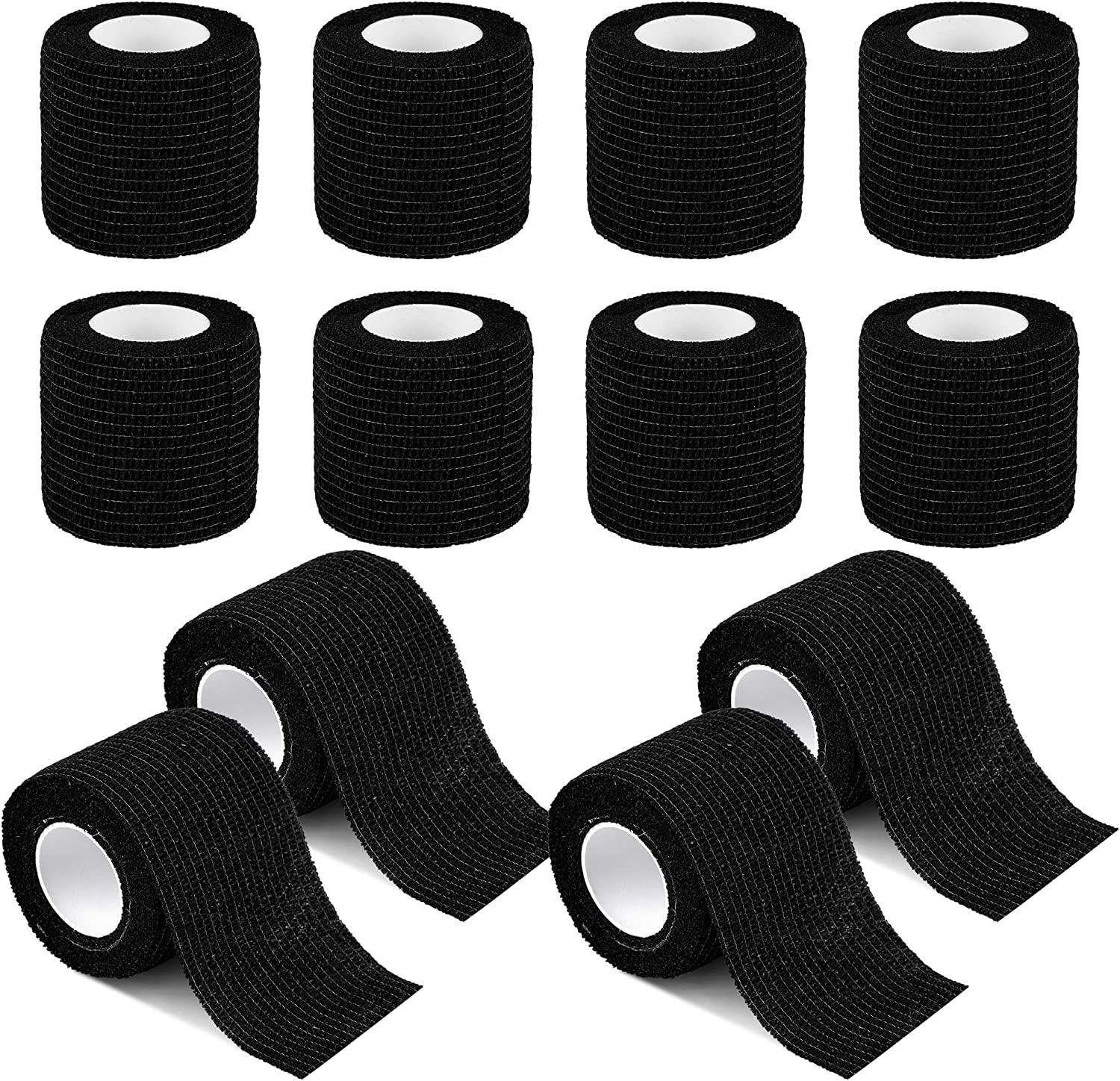 BCOOSS Self Adhering Elastic Bandage Wrap 12 Pack Cohesive Bandage Tape for Sports Knee Wrist 2