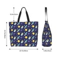 thumbnail image 5 of Kdxio Astronaut Corgi Casual Tote Bags Women Big Capacity Shoulder Bag for Women Travel Shoulder Bags Handbags, 5 of 8