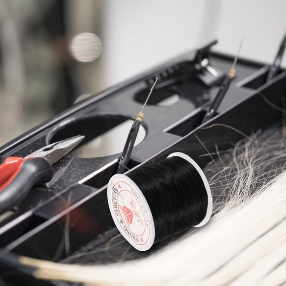 BESTOYARD Black Elastic Jewelry Cord Stretchy Thread for Hair Extensions and Beading