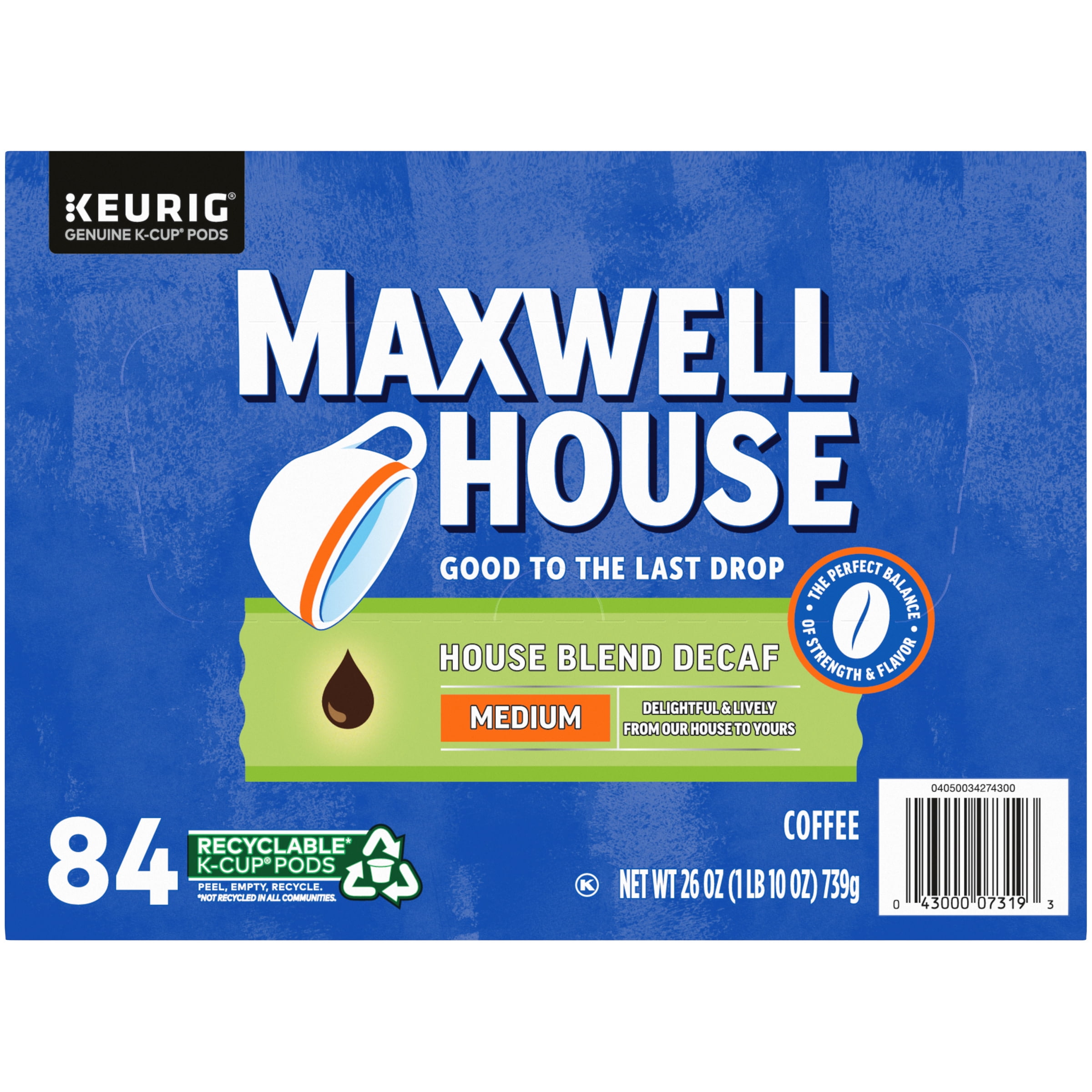 maxwell house decaf pods