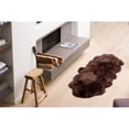 thumbnail image 1 of Natural 676685001757 2 x 6 ft. New Zealand Double Sheepskin Rug - Chocolate, 1 of 4