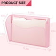 thumbnail image 3 of Organizador de archivos de pared GDINDINFAN de malla rosa con 3 compartimentos, 3 of 7