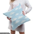 thumbnail image 5 of Ambesonne Blue Sky Fabric by the Yard Upholstery, Clear Sky Fluffy Clouds, 3 Yards, Azure Blue Pale Blue, 5 of 5