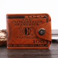 thumbnail image 4 of Cartera para hombre retro variable con hebilla magnética corta con patrón de dólar estadounidense, cartera para hombre, cartera de estilo empresarial con múltiples tarjetas, 4 of 5