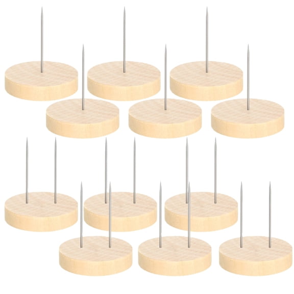 12Pcs Wood Crochet Dolls Stands Display With Single and Double Steel Needle For Knitted Dolls Action Figures Display