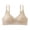 Khaki, variant on Lace Push up Bras for Women 4 Row 3 Hook Back Closure Seamless Lift Everyday T-Shirt Bra with Adjustable Straps