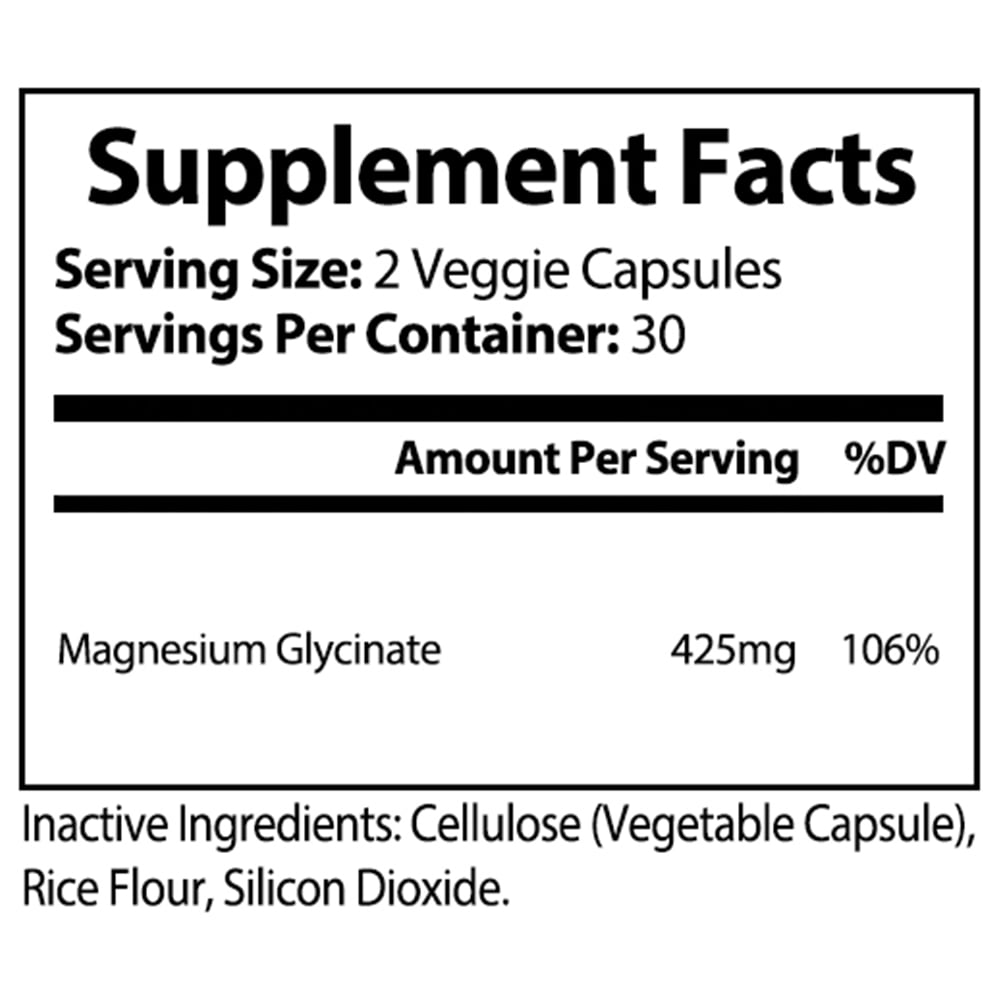 Pristine Foods Magnesium Glycinate 400mg per Serving - High Absorption Muscle Relaxation, Bone & Joint Support, Chelate Supplement - 90 ct. 2 Pack