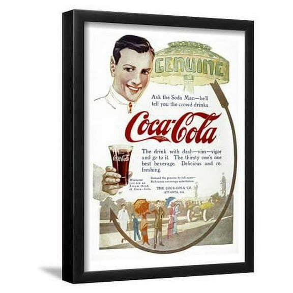 CocaCola Ad, 1914, World Culture Framed Art Print Wall Art Sold by Art.Com