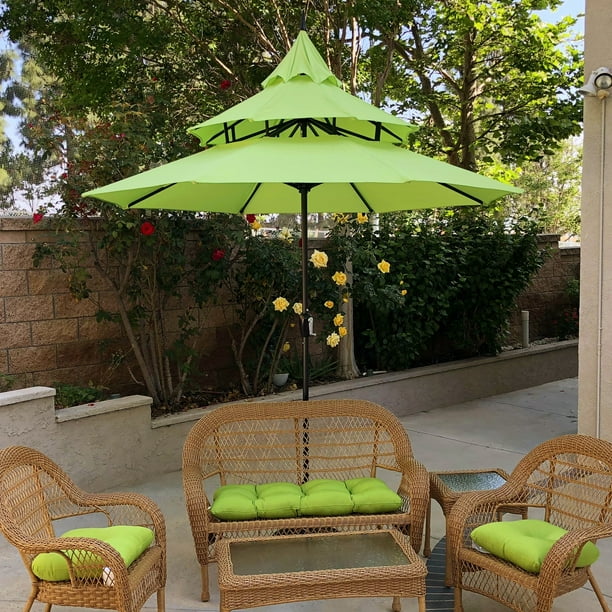 Abble 9 Feet Pagoda Market Umbrella Green Walmart Com Walmart Com