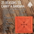 thumbnail image 5 of Colter Co. Bandana reflectante de supervivencia Stayin' Alive - 100% algodón y pañuelos únicos - Hecho en los EE. UU. - Naranja, 5 of 5