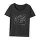 thumbnail image 3 of Camiseta de manga corta de recuerdo de verano para mujer para el trabajo, camping, vacaciones, senderismo Gris, 3 of 7
