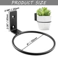 thumbnail image 7 of 2 Pack 6 inch Flower Pot Holder Ring, Flower Pot Holder Ring Wall Mounted Set Wall Mounted Metal Planter Hanger Matte Black Hanging Plant Holder, 7 of 7