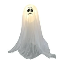 Wadada Halloween Lighted White Cloth Ghosts, DIY Spooky Ghost Halloween Decor, Large Cute Light up Ghost Spooky Halloween Glowing Decor for Party Outdoor Lawn Yard Haunted House Decorations