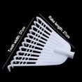 thumbnail image 1 of 12 Teeth Leaf Rake Head, Plastic Garden Tools without Handle, White, 1 of 2