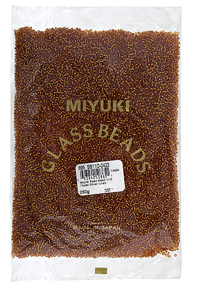 Miyuki Glass Seed Beads 11/0 (250g) DB2422 Silverlined Topaz Bead for Craft