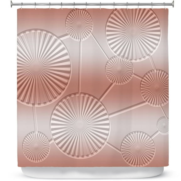 Shower Curtains 70" x 93" from DiaNoche Designs by Susie Kunzelman - North East 3 Salmon