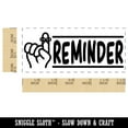 thumbnail image 2 of Reminder with String Finger Self-Inking Rubber Stamp Ink Stamper for Business Office - Fuchsia Ink - Small 1-1/2 Inch, 2 of 7