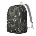 thumbnail image 2 of Dark Goth Moon and Star Backpack, Durable School Bag with Mystical Celestial Sky and Lunar Constellation Print, 2 of 5