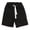 Black-2760, variant on Kids' Drawsting Closure Denim Shorts,Ribbed Elastic Waist Summer Jeans Half Cargo Jeans, Light Blue,10-11 Years